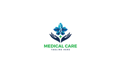 Professional Innovative Unique Modern Medical Care Branding Logos Vector, Adaptive Designs for Medical Healthcare Wellness Services