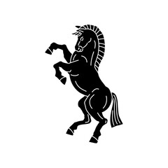 Black horse animal outline vector illustration