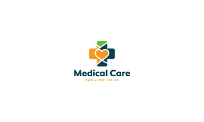 Professional Innovative Unique Modern Medical Care Branding Logos Vector, Adaptive Designs for Medical Healthcare Wellness Services