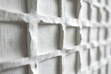 White Abstract 3D Grid Illustration