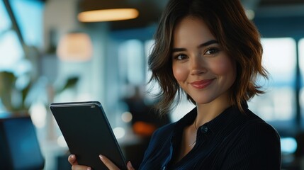 Obraz premium Professional Woman Using Tablet