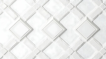 Fototapeta premium White 3D Diamond Pattern Background Illustration