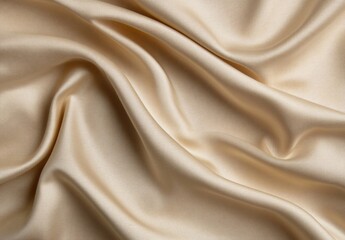 Obraz premium Elegant Draped Beige Silk Fabric Texture Background
