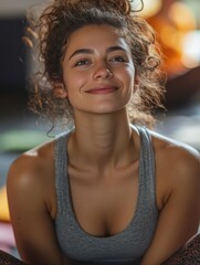 Young Woman Practicing Yoga
