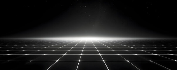 Dark Grid 3D Abstract Background