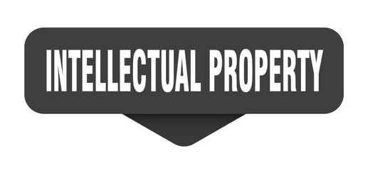 Fototapeta premium INTELLECTUAL PROPERTY banner, button, sign on transparent background