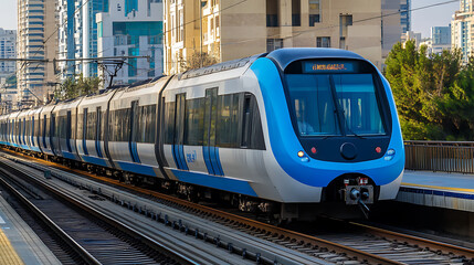 Obraz premium Traveling by train, the prosperity, the beauty of convenient and fast travel