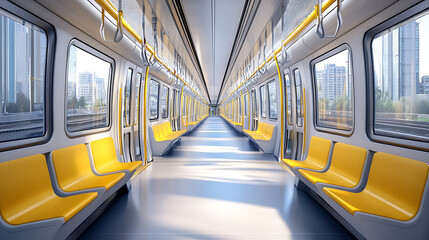 Traveling by train, the prosperity, the beauty of convenient and fast travel