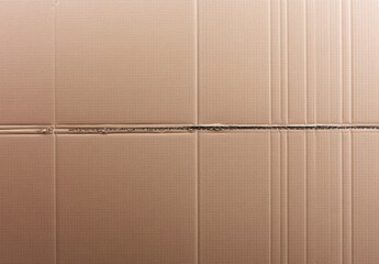 Detailed Cardboard Texture Background Image- Brown Corrugated Paper Surface