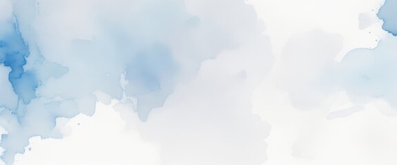 light Gray blue watercolor wet wash splash background