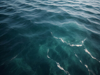 Waves cascade in rhythmic blues across the ocean&rsquo;s expanse.