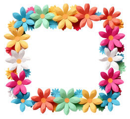 Fototapeta premium PNG Floral border shape art.