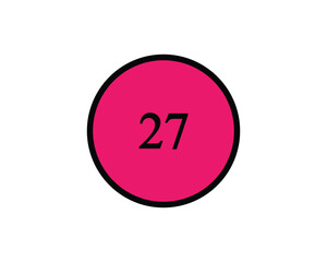 Twenty seven icon vector symbol design illustration