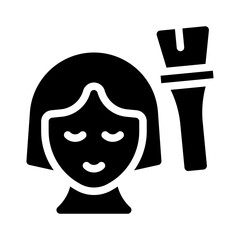 hair color palette glyph icon