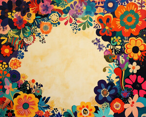 Abstract oil painting flowers wallpaper, art oil painting background