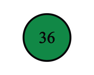 Thirty Six icon vector symbol design illustration