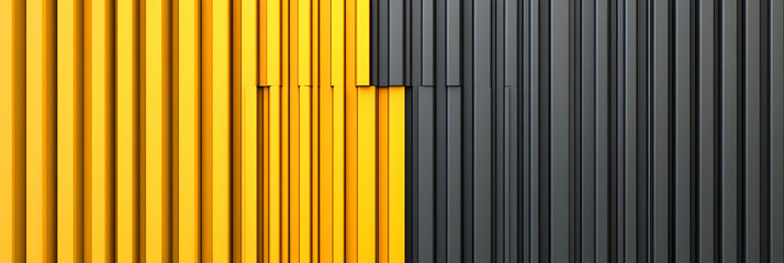 Abstract 3D Yellow Black Stripes Background