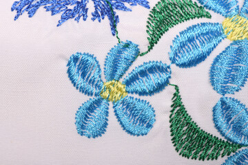 Fragment of linen embroidered shirt for a girl.