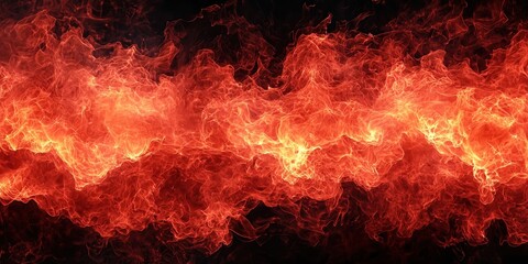 galactic center gravity concept. A vibrant display of swirling flames in shades of red and orange against a dark background, conveying intensity and energy.