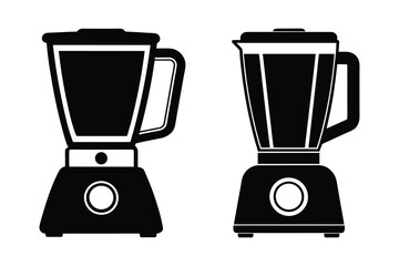  Black silhouette modern blender