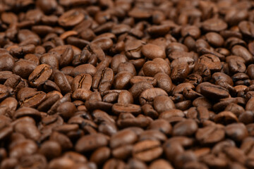 Roasted coffee beans background