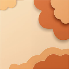 warm color background with clouds made paper