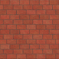 Dark red brick wall texture. Grunge seamless slanted texture. Neat dark red ceramic brick wall.