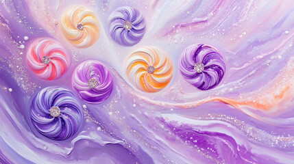 Clip art background of pop candy