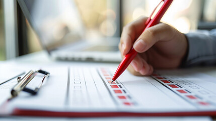 close up of hand writing on a paper