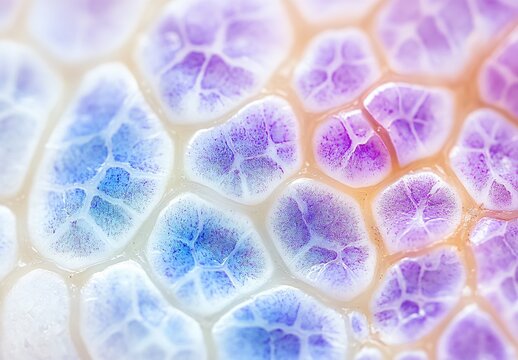 Abstract Microscopic Cell Structure Purple Blue Texture