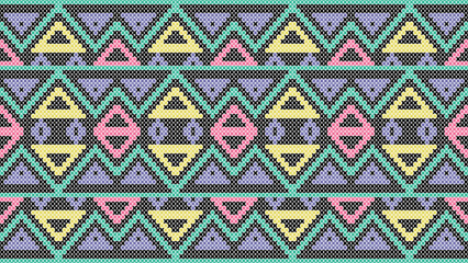 Ethnic boho ornament. Seamless pattern. Folk motif. Textile rapport.
