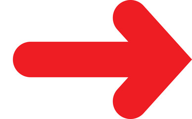 right red arrow vector sign