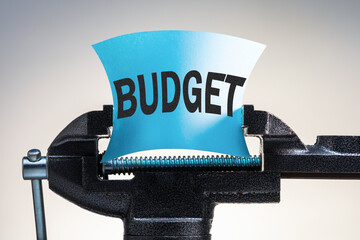 Concept of financial pressure, economy problems, restrictions of budget.