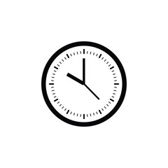 clock icon vector  illustration design template in white background. Clock icon logo, app, UI.