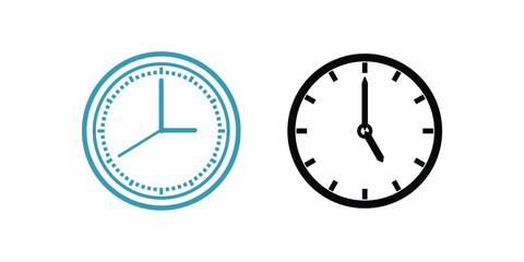 Clock or Time icon in Circle Shape.