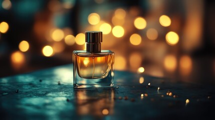 Perfume Bottle on Table