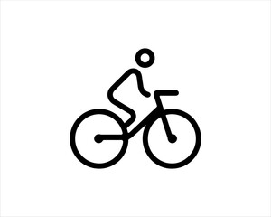 Fototapeta premium silhouette of a cyclist on a bicycle