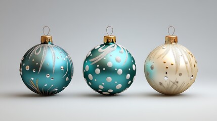 Blue Christmas background with blue and white christmas balls. Vector illustration.