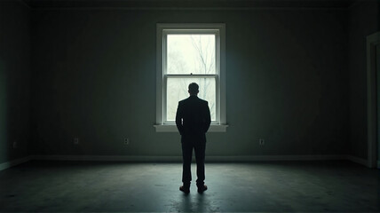 Obraz premium businessman standing in doorway