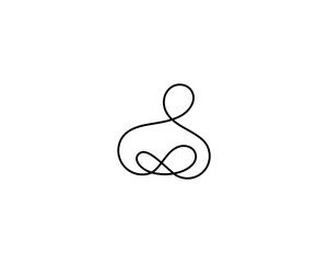 mother and child line symbol logo