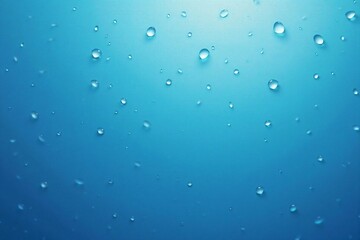 Macro View of Sparkling Water Droplets on a Cool Blue Backgroun