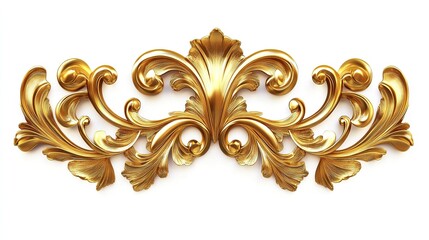 Glorious Golden Decorative Element, Luxurious Ornate Design, Elegant Accent for Premium Visual Aesthetics