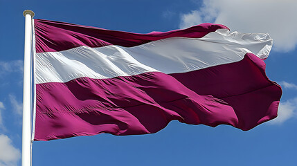 Crimson and White Flag Illustration: A National Symbol
