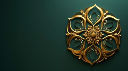 Islamic Arabic Arabesque Ornament Border Abstract Background with Copy Space for Text.