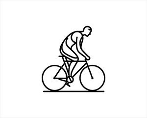 silhouette of a cyclist