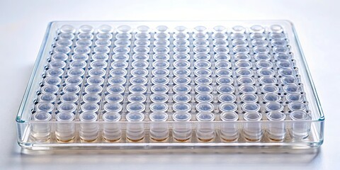 ELISA sandwich assay cross-section of a 96-well plate, ELISA, sandwich immunassay