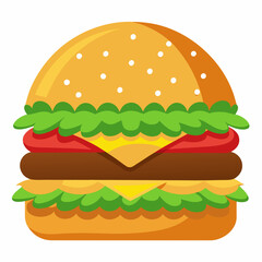hamburger isolated on white