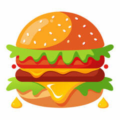 hamburger isolated on white