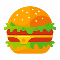 hamburger isolated on white