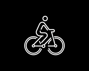 Fototapeta premium Bicycle icon vector logo template.